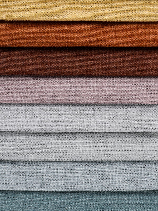 Tulia sofa warna poliester kain linen tenunan