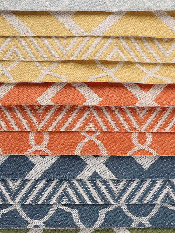 Kain jacquard tenunan warna